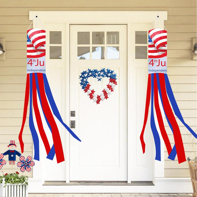 July 4th Windpipe Decoration-Globe Flags