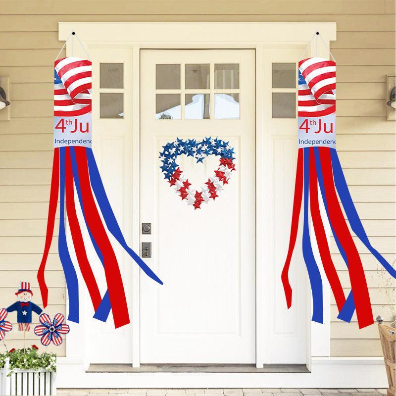 July 4th Windpipe Decoration-Globe Flags