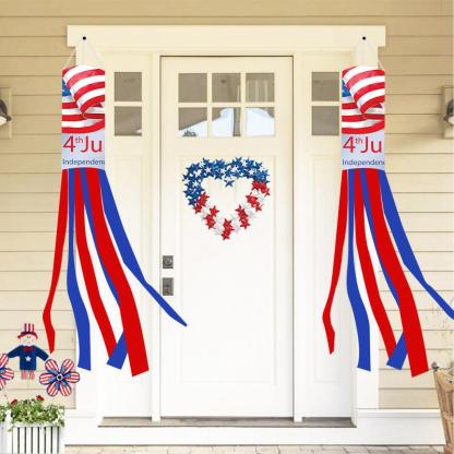 July 4th Windpipe Decoration-Globe Flags