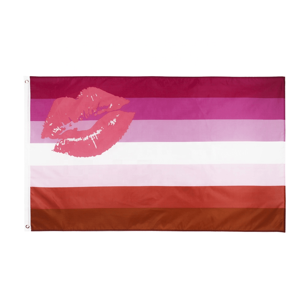 LGBTQ Pride Flag Polyester - front view on white background