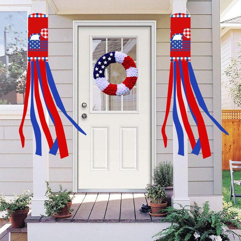 July 4th Windpipe Decoration-Globe Flags