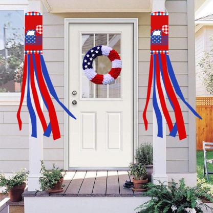 July 4th Windpipe Decoration-Globe Flags