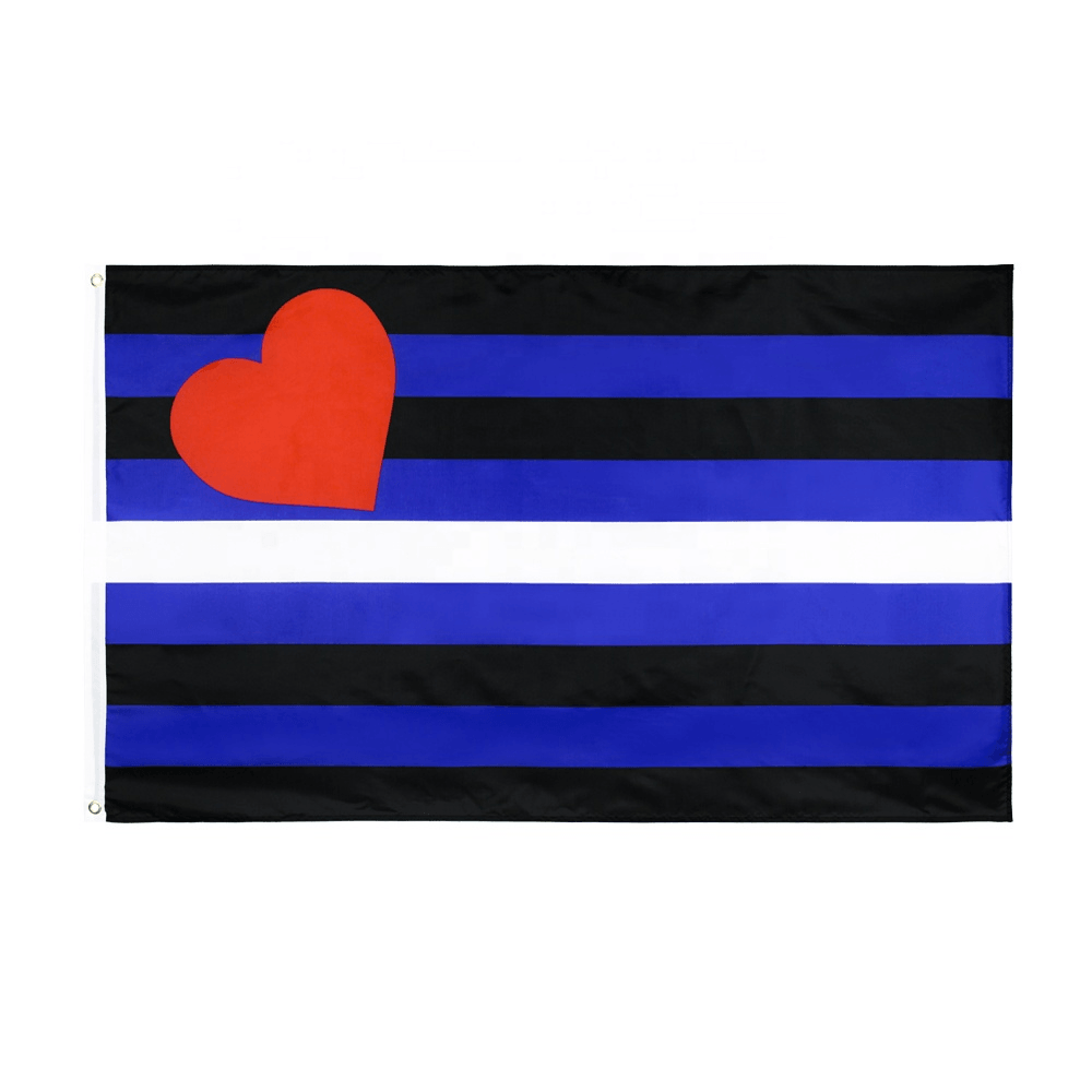 LGBTQ Pride Flag Polyester flying on outdoor flagpole