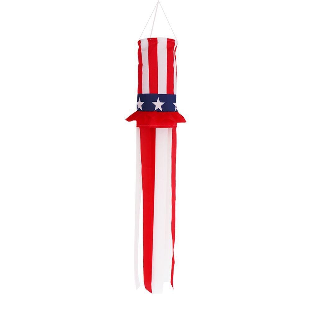 American Wind Blower Flag - front view on white background