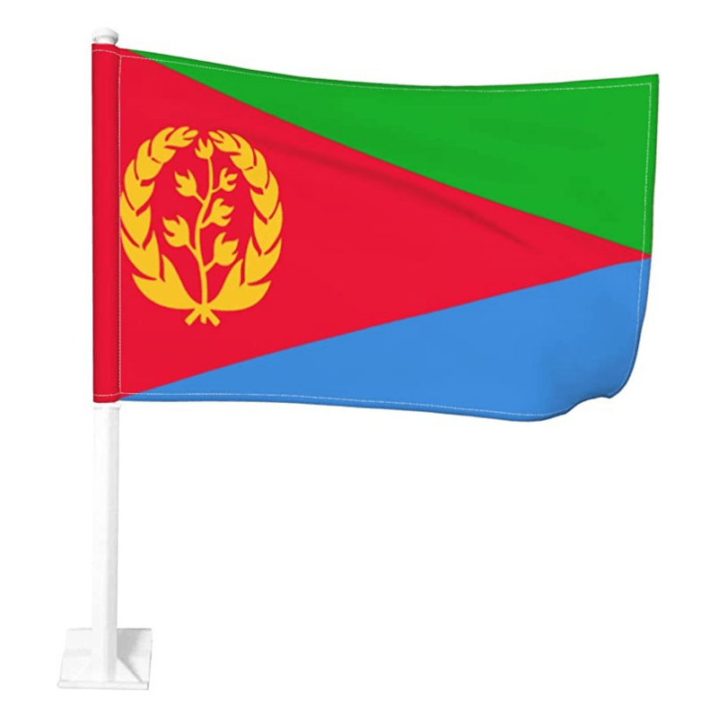 Eritrea Car Window Mounted Flag-Globe Flags
