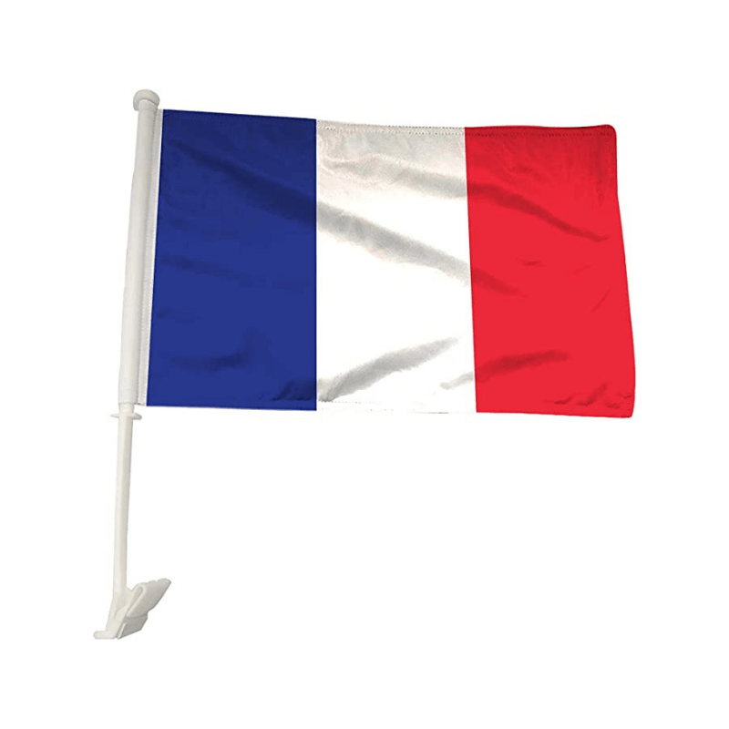 France Car Window Mounted Flag-Globe Flags