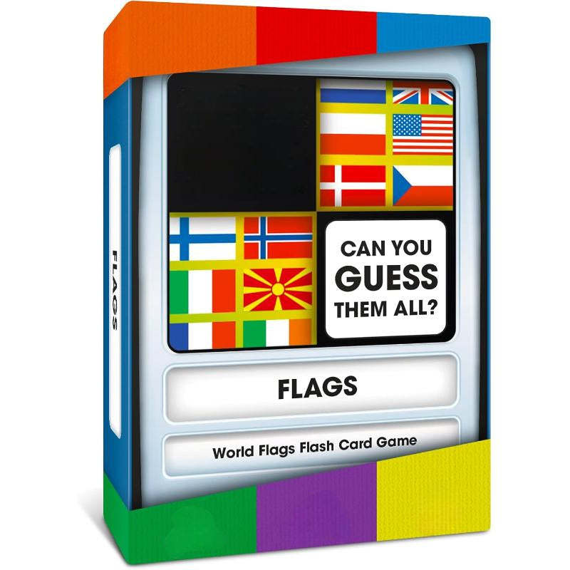 Educational Flash Card Game For Learning-Globe Flags
