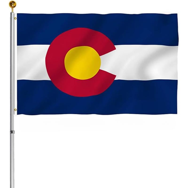 Colorado State Flag With Double Sided Design-Globe Flags