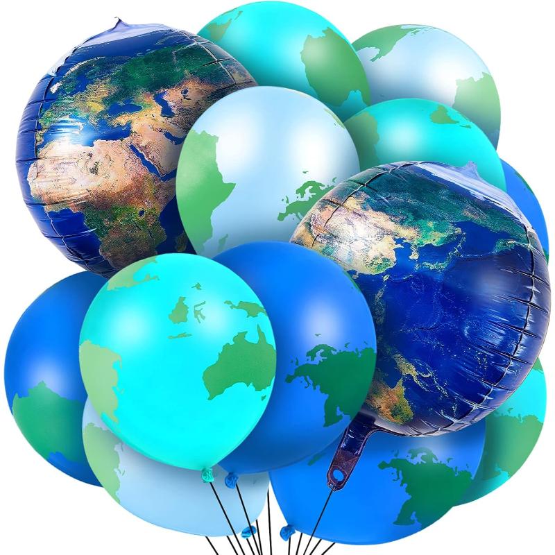 Globe Themed Balloons For Travel And Decorations-Globe Flags