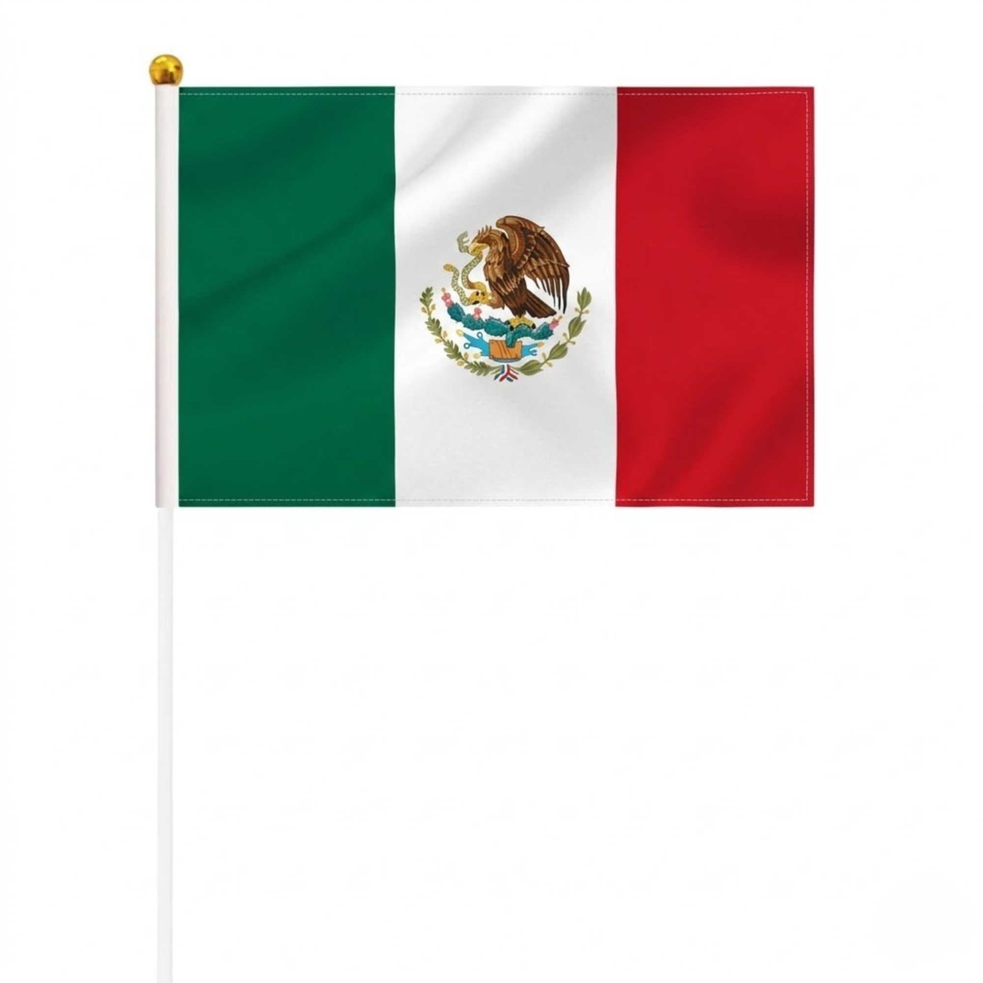 10 Pieces Of Official FIFA 2026 Mexico Mini Flags - front view on white background