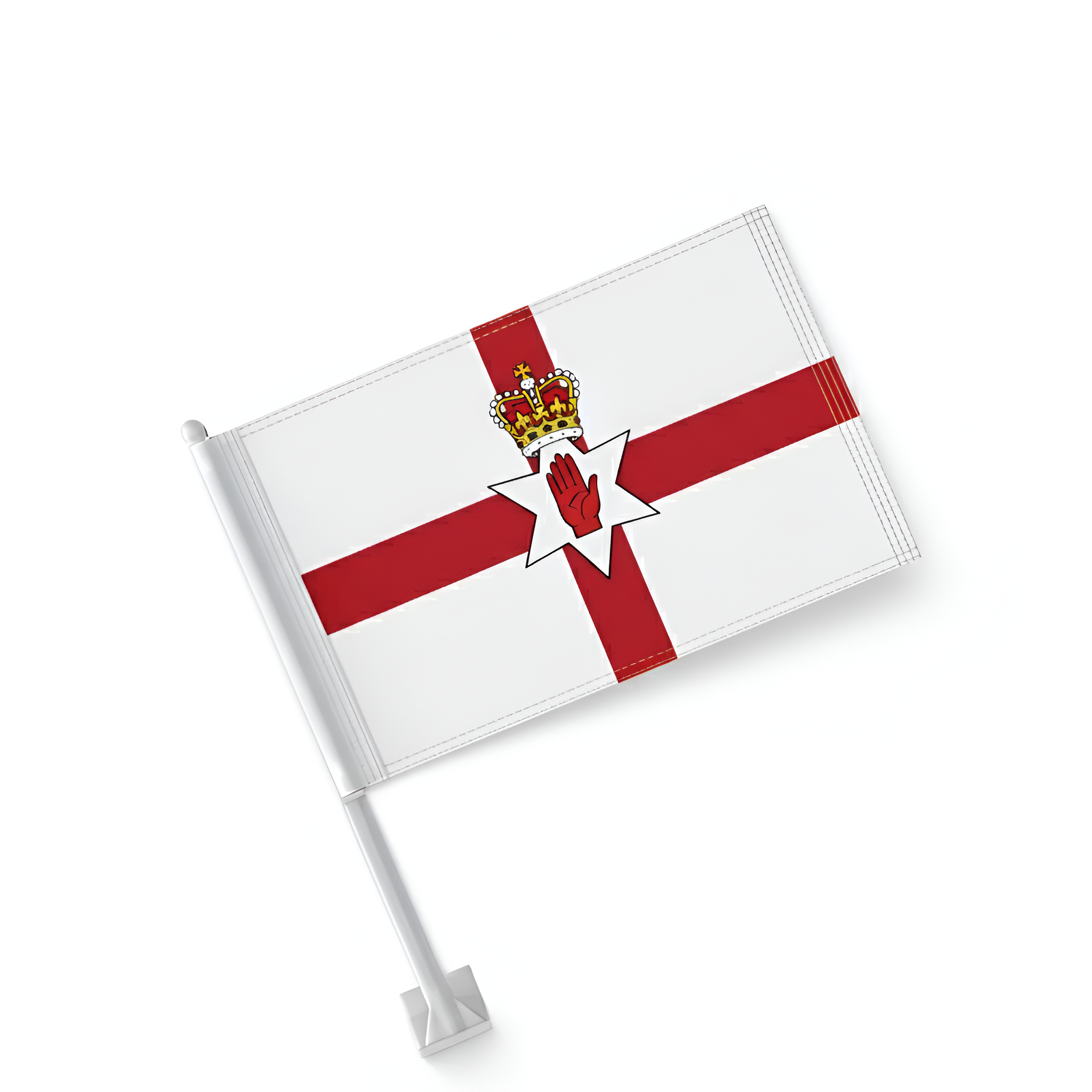 Official FIFA 2026 Northern Ireland Car Flag attached to car window