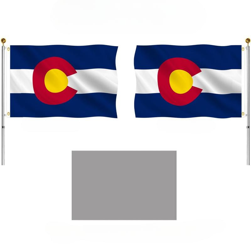 Colorado State Flag With Double Sided Design-Globe Flags