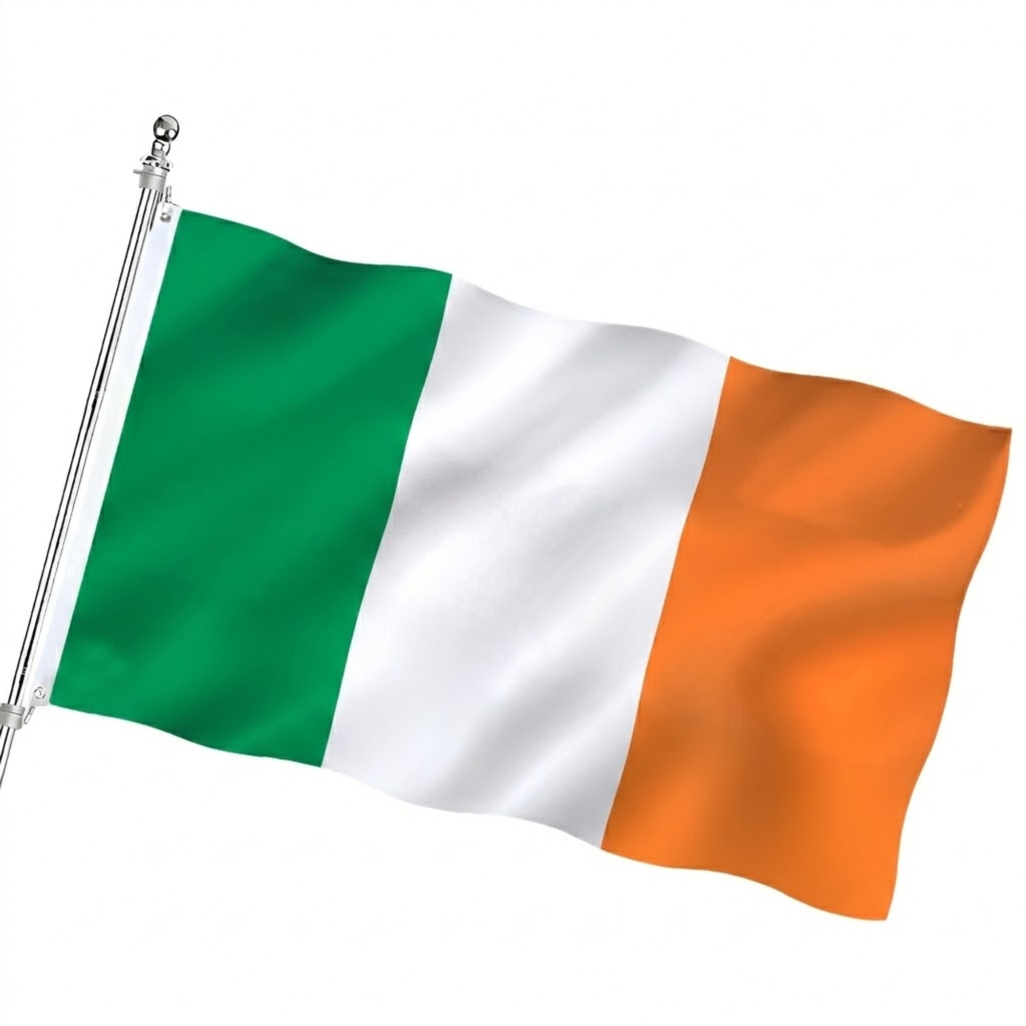 Official FIFA 2026 Ireland Flag close-up showing fabric texture and vivid colors