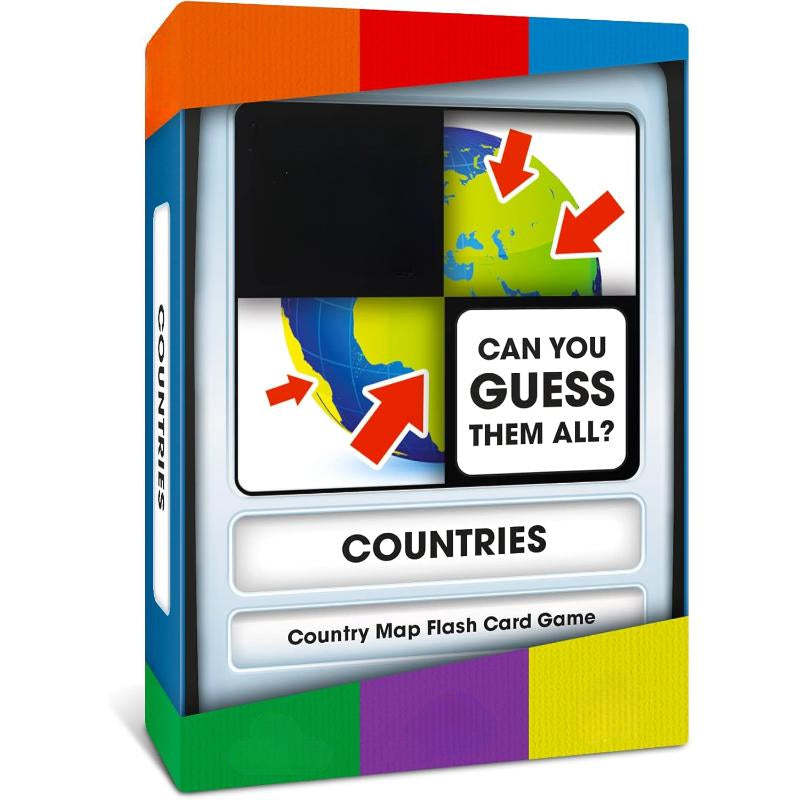 Educational Flash Card Game For Learning-Globe Flags