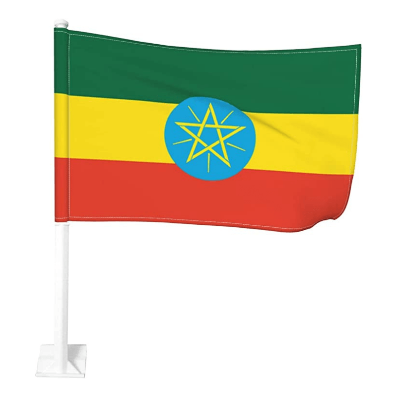 Ethiopia Car Window-Mounted Flag-Globe Flags