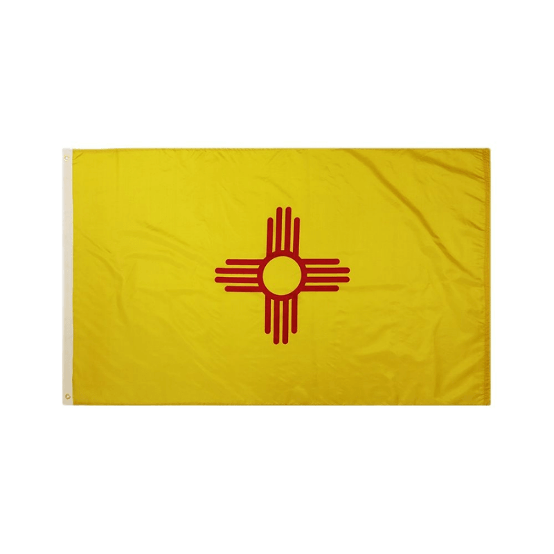 New Mexico State Flag - front view on white background