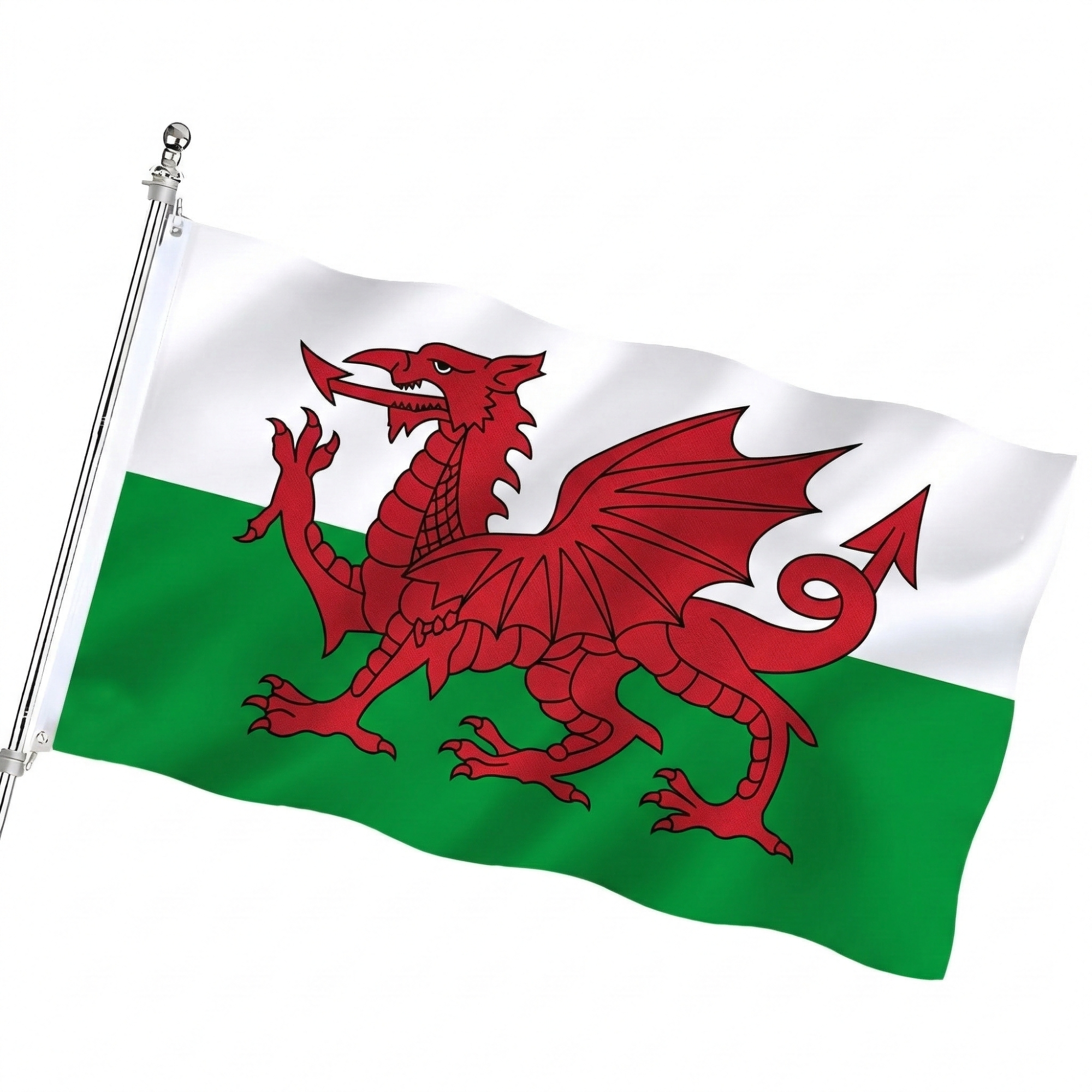 Official FIFA 2026 Wales Flag - front view on white background