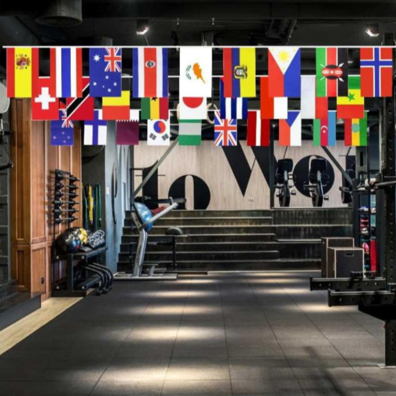 World Flags Bunting Banner - International Flags for Events hanging banner display