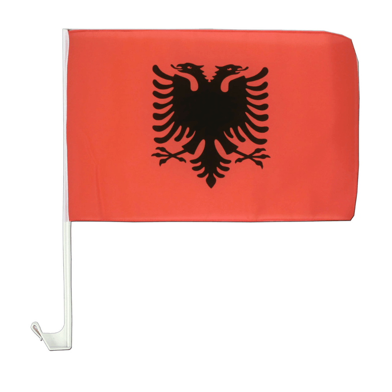Albania Car Window Flag-Globe Flags