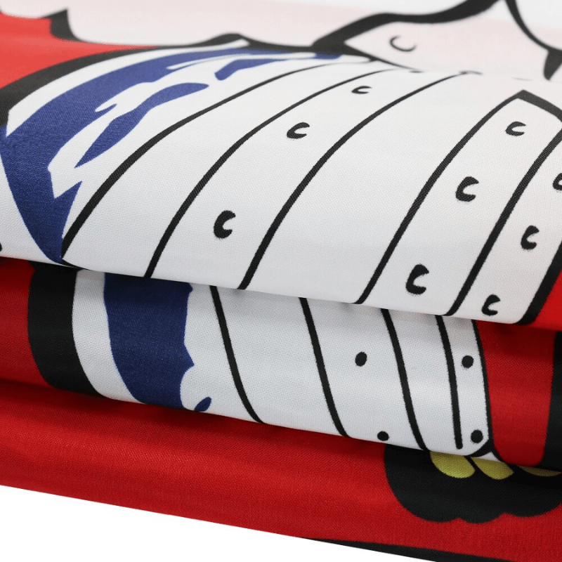 Bedford Flag, Revolutionary War Battle Flag close-up showing fabric texture and vivid colors
