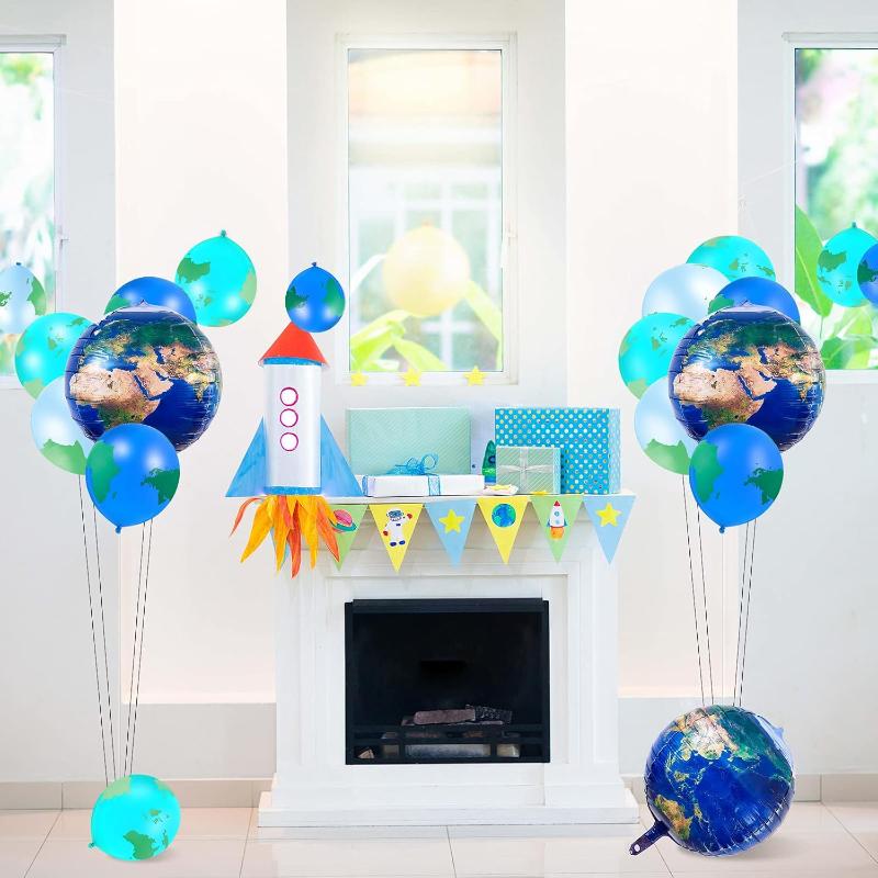 Globe Themed Balloons For Travel And Decorations-Globe Flags