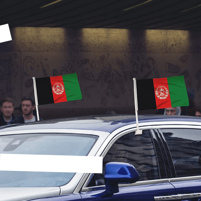 Afghanistan Car Window Mounted Flag - Globe Flags