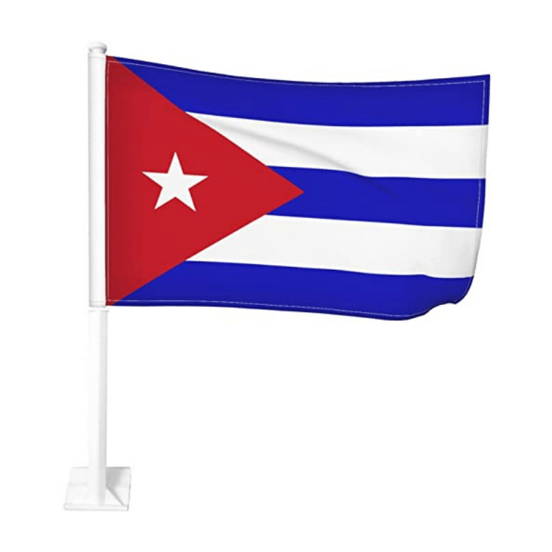 Cuba Car Window Mounted Flag For Car Decor-Globe Flags