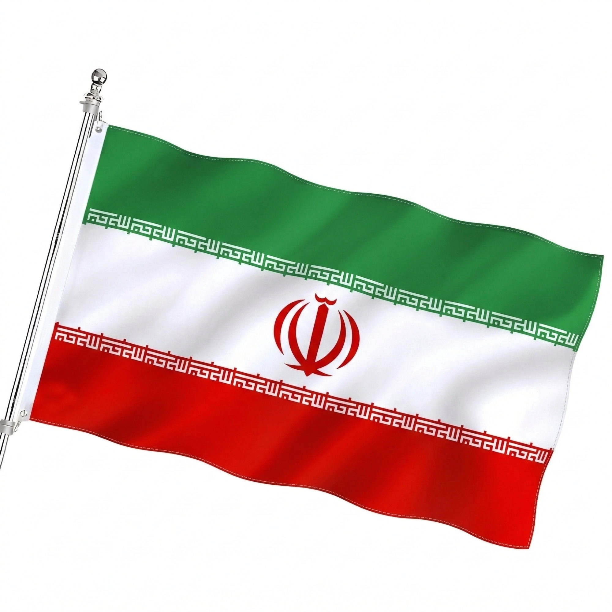 Official FIFA 2026 Iran Flag - front view on white background
