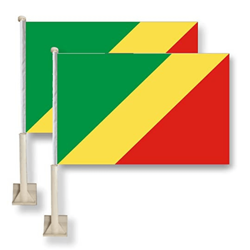 Congo Car Window Flag-Globe Flags