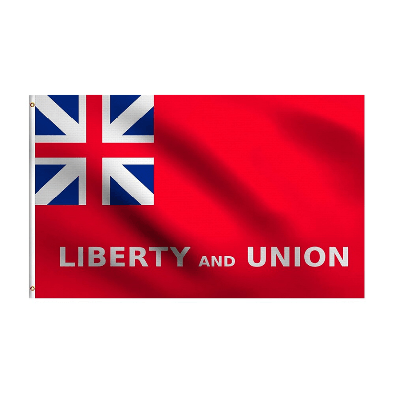 Taunton Liberty and Union Flag - front view on white background
