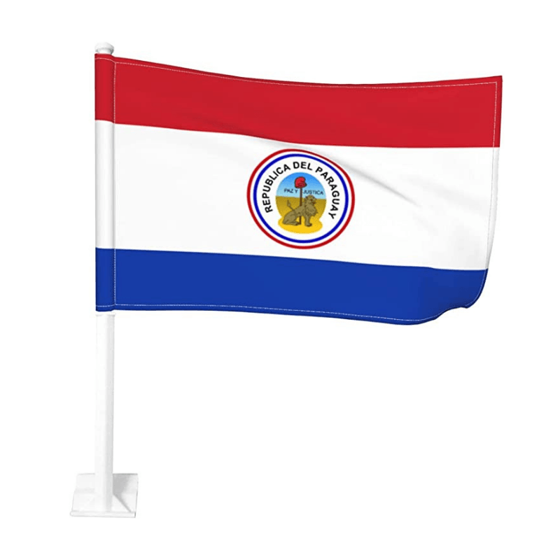 Paraguay Car Window Flag Polyester Designed For Car Windows-Globe Flags