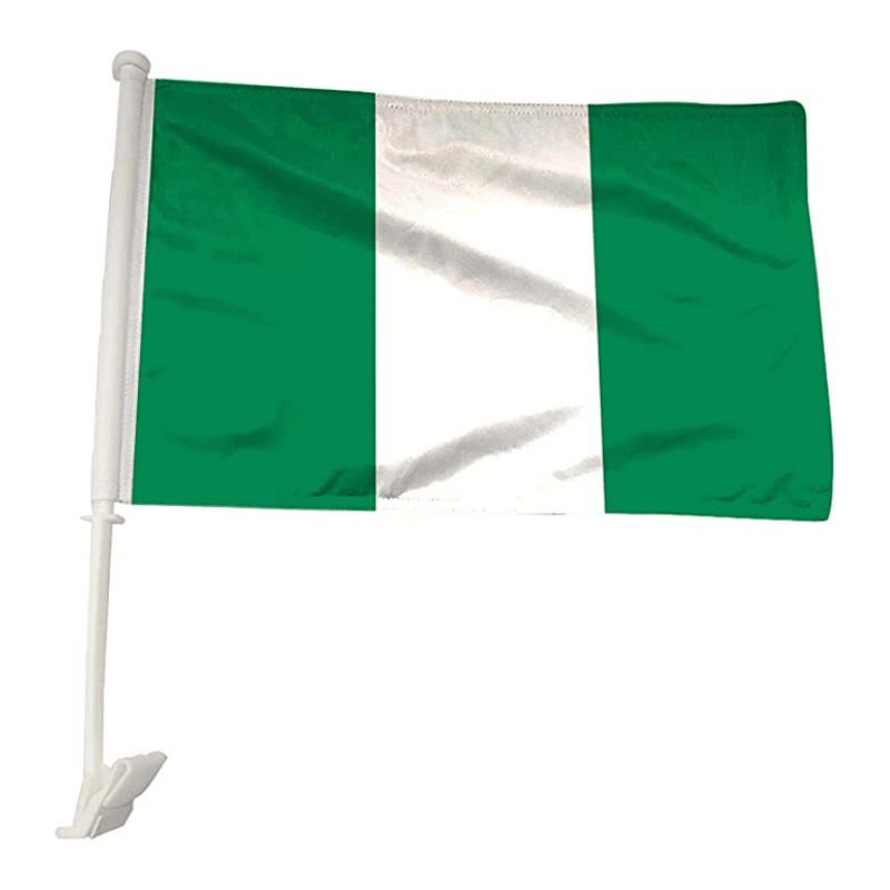 Nigeria Window Mounted Flag-Globe Flags