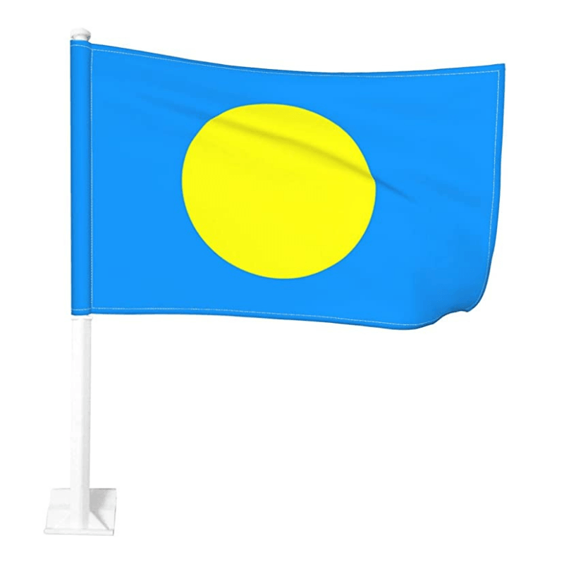 Palau Flag Car Mount Accessory For Long Term Window Use-Globe Flags
