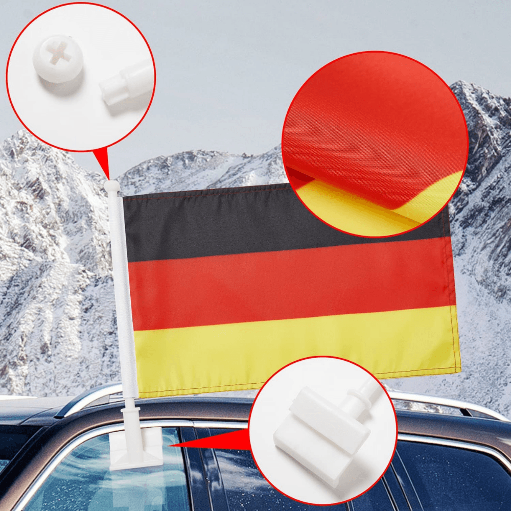 Germany Car Window Flag-Globe Flags
