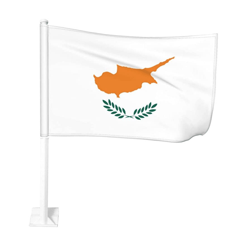 Cyprus Car Window Mounted Flag For Car Decor-Globe Flags