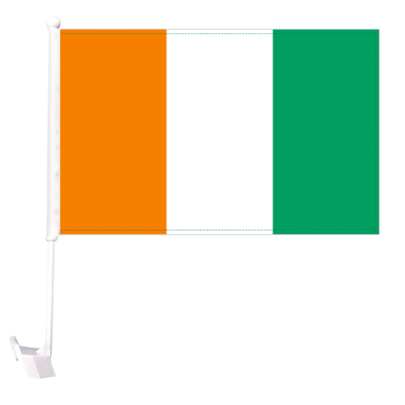Cote d'Ivoire Car Window Mounted Flag For Decor And Patriotism-Globe Flags