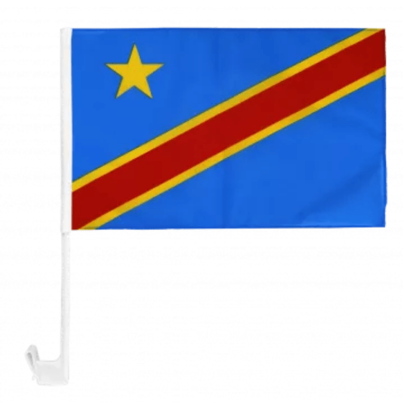 Democratic Republic Car Flag-Globe Flags