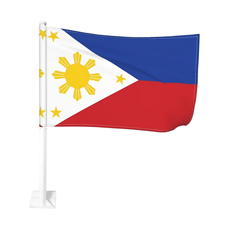 Philippines Car Window Mounted Flag For Car Decor And Style-Globe Flags