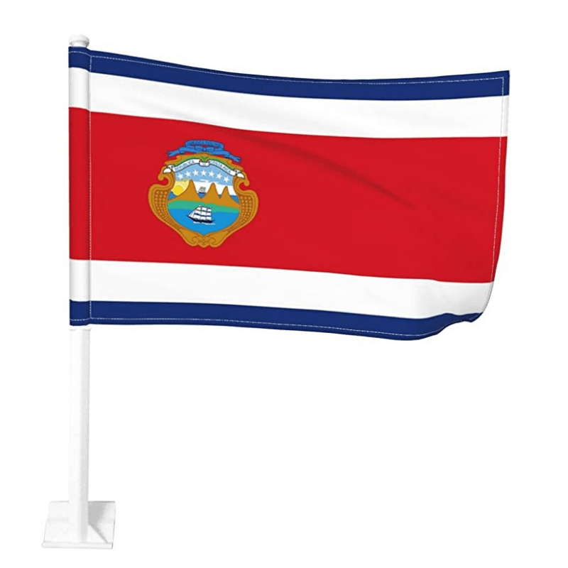 Costa Rica Car Window Mounted Flag For Decor And Patriotism-Globe Flags