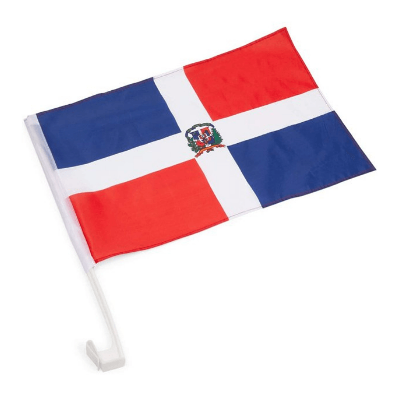 Dominican Republic Car Window Mounted Flag For Car Decor-Globe Flags