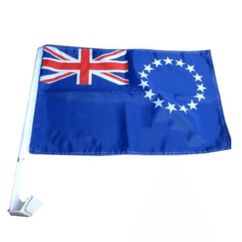 Cook Islands Car Window Mounted Flag-Globe Flags