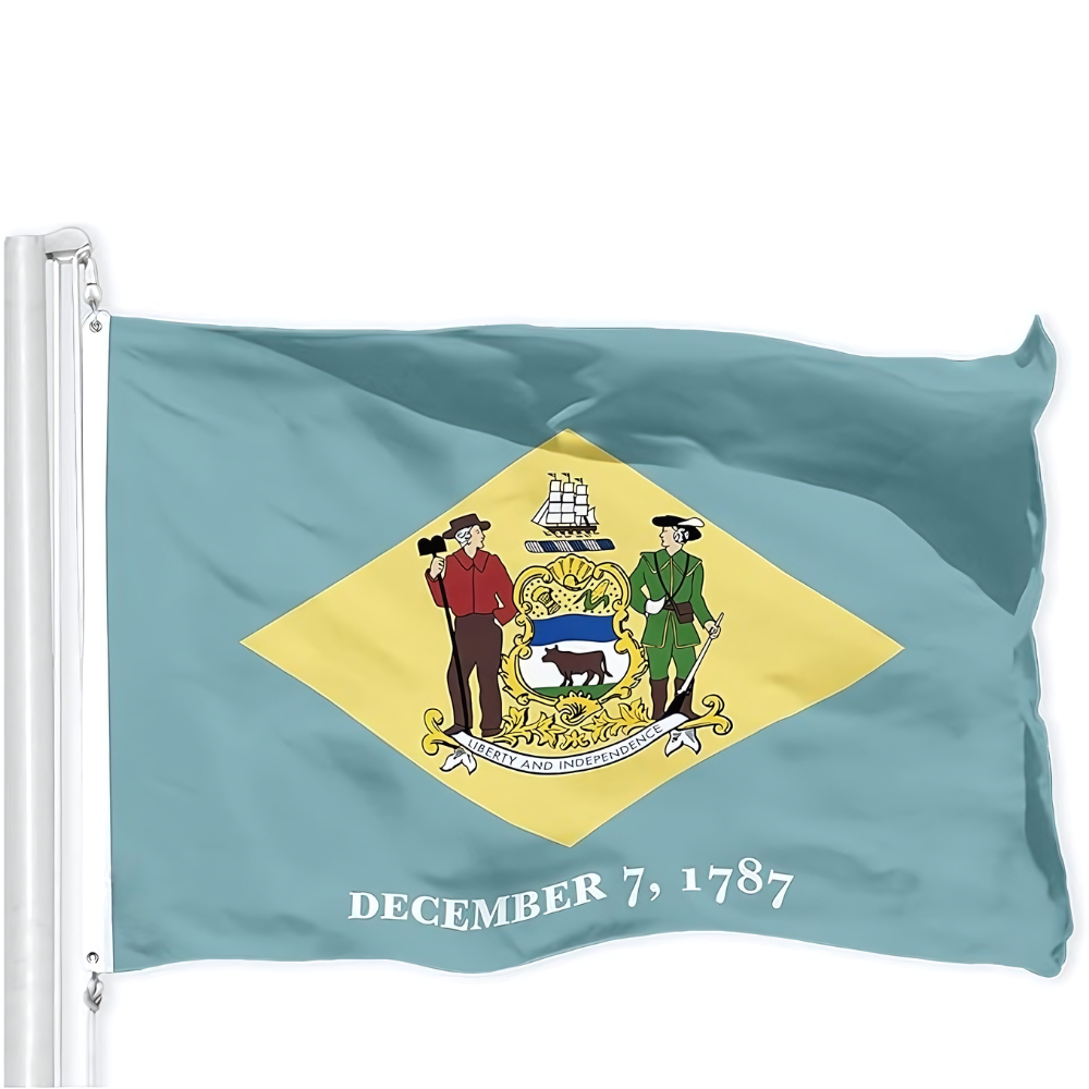 Delaware State Flag - Historic Coat of Arms Design-Globe Flags
