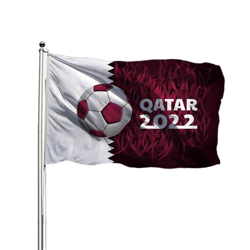 2022 World Cup Flag - front view on white background