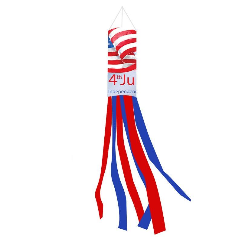 July 4th Windpipe Decoration-Globe Flags