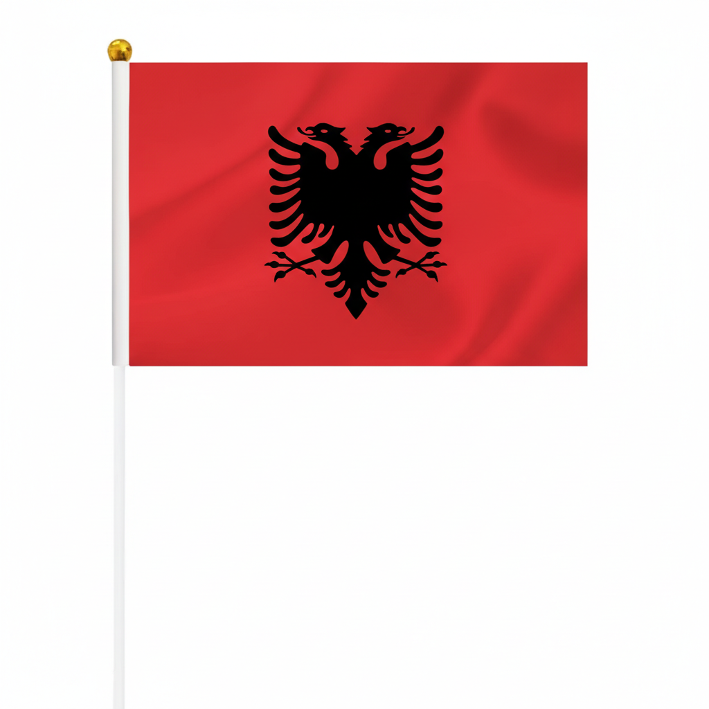 10 Pieces Of Official FIFA 2026 Albania Mini Flags