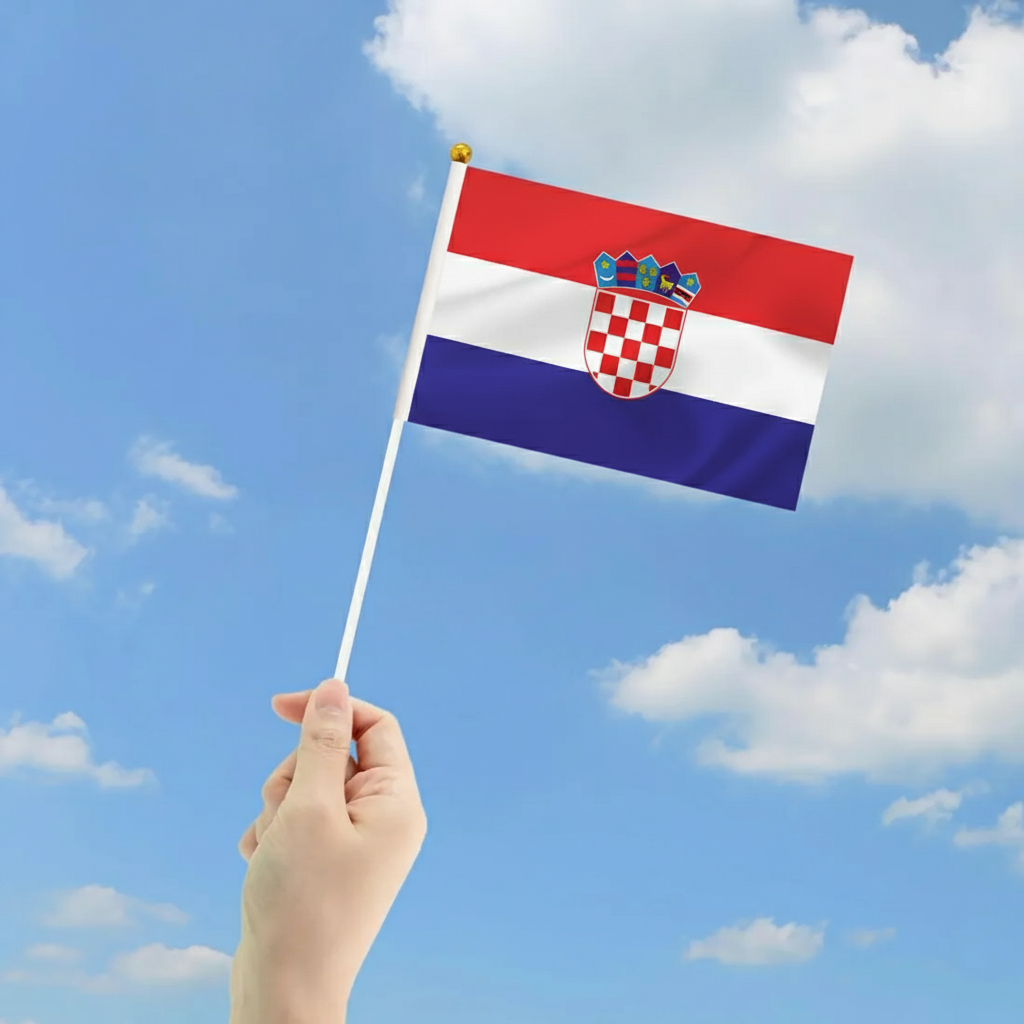 10 Pieces Of Official FIFA 2026 Croatia Mini Flags
