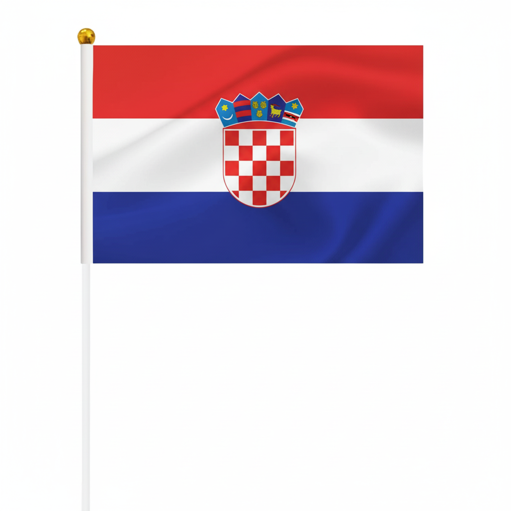 10 Pieces Of Official FIFA 2026 Croatia Mini Flags