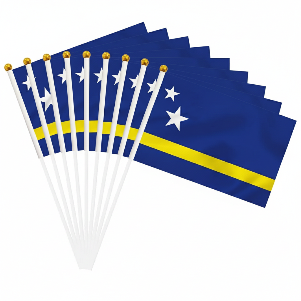10 Pieces Of Official FIFA 2026 Curaçao Mini Flags