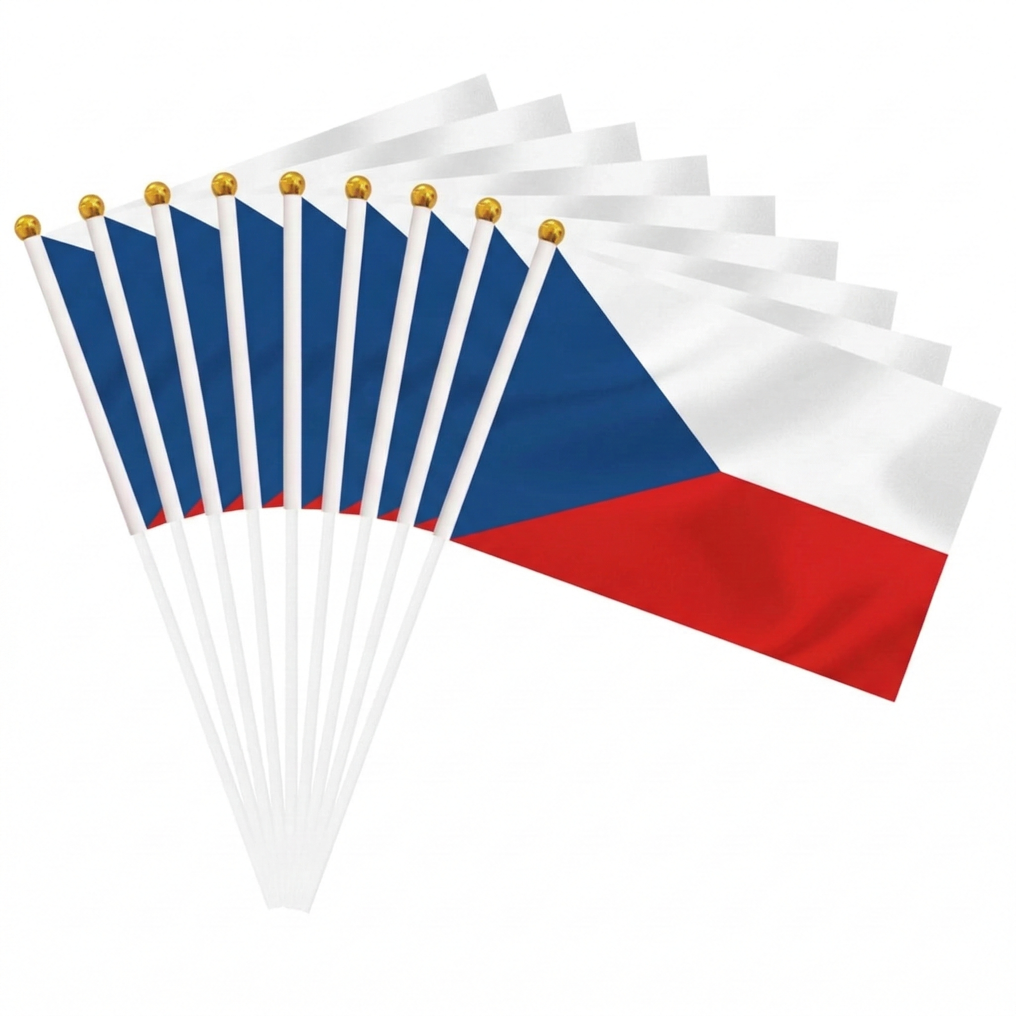 Czech Republic Flag - close-up of fabric and stitching detail