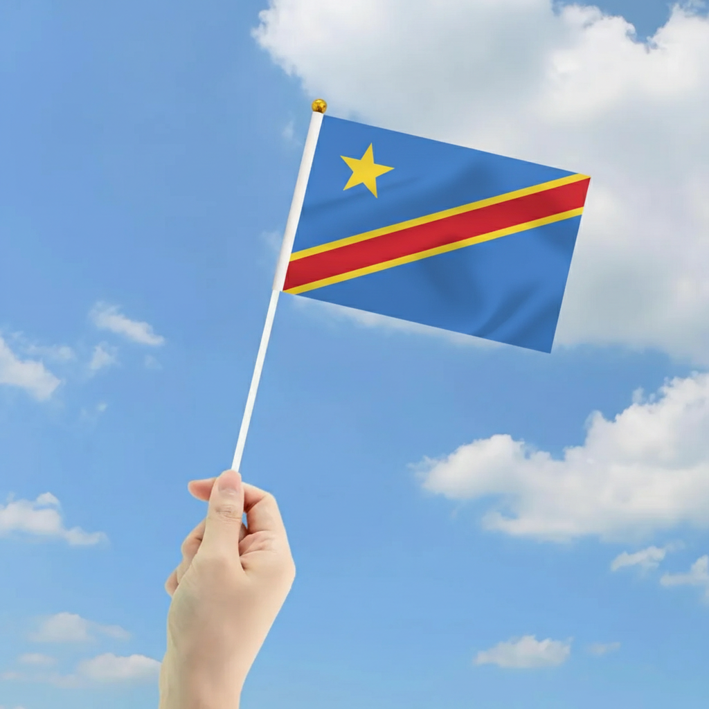 10 Pieces Of Official FIFA 2026 Democratic Republic of the Congo Mini Flags